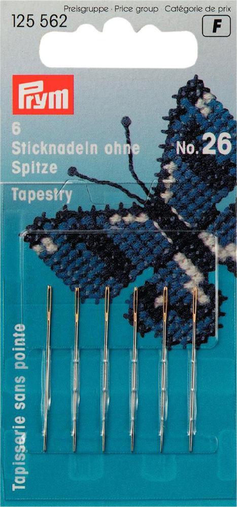 P125562 - Tapestry blunt point No.26 silver/gold eye 0.6X34 x 6pc