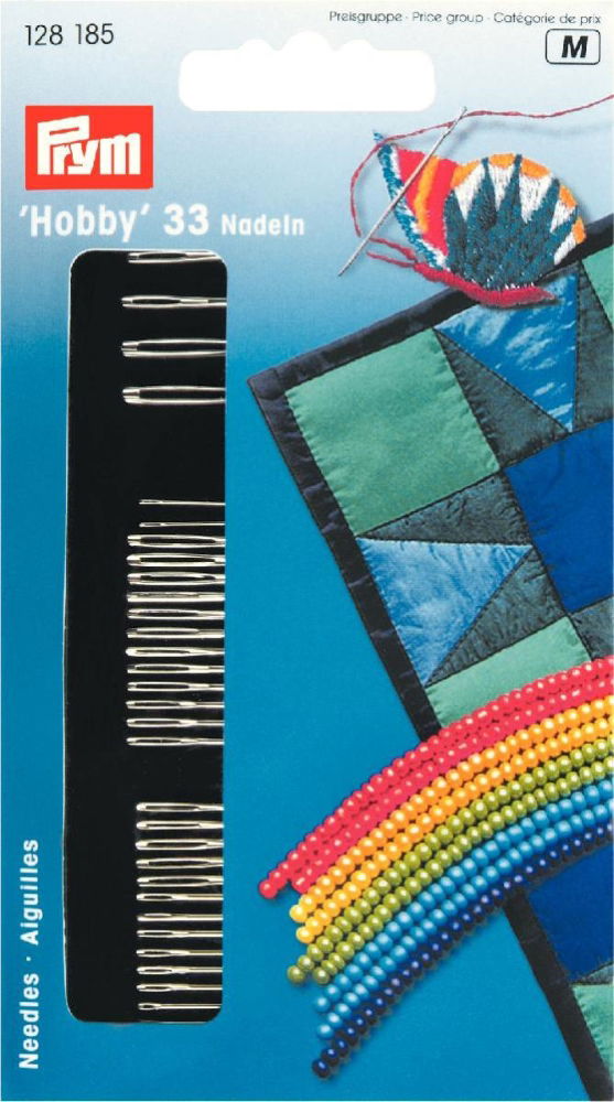 P128185 - Sew/handicraft/hobby needle assorted ''Hobby'' x 33 needles