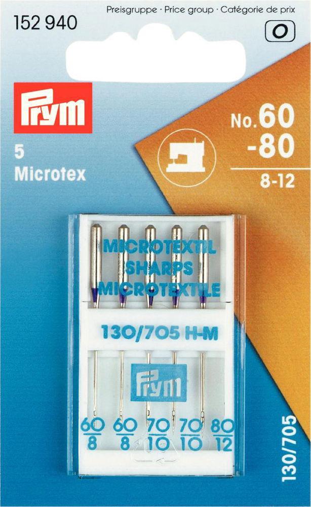 P152940 - Sew Machine Needle Sys130/705 Microtex 60-80 x 5pc