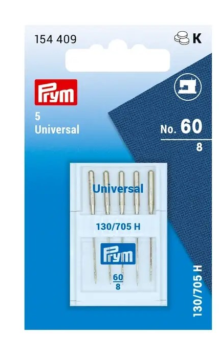 P154409  Sew machine Needles H Standard 130/705 60 flat shank 5pcs