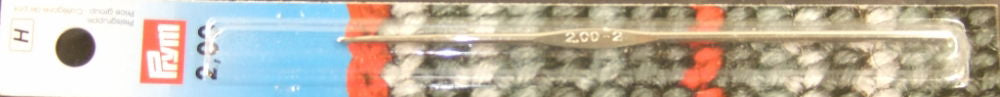 P175840 - Crochet Hook (Thread) w/o. handle steel 2.00 mm silver x1pc