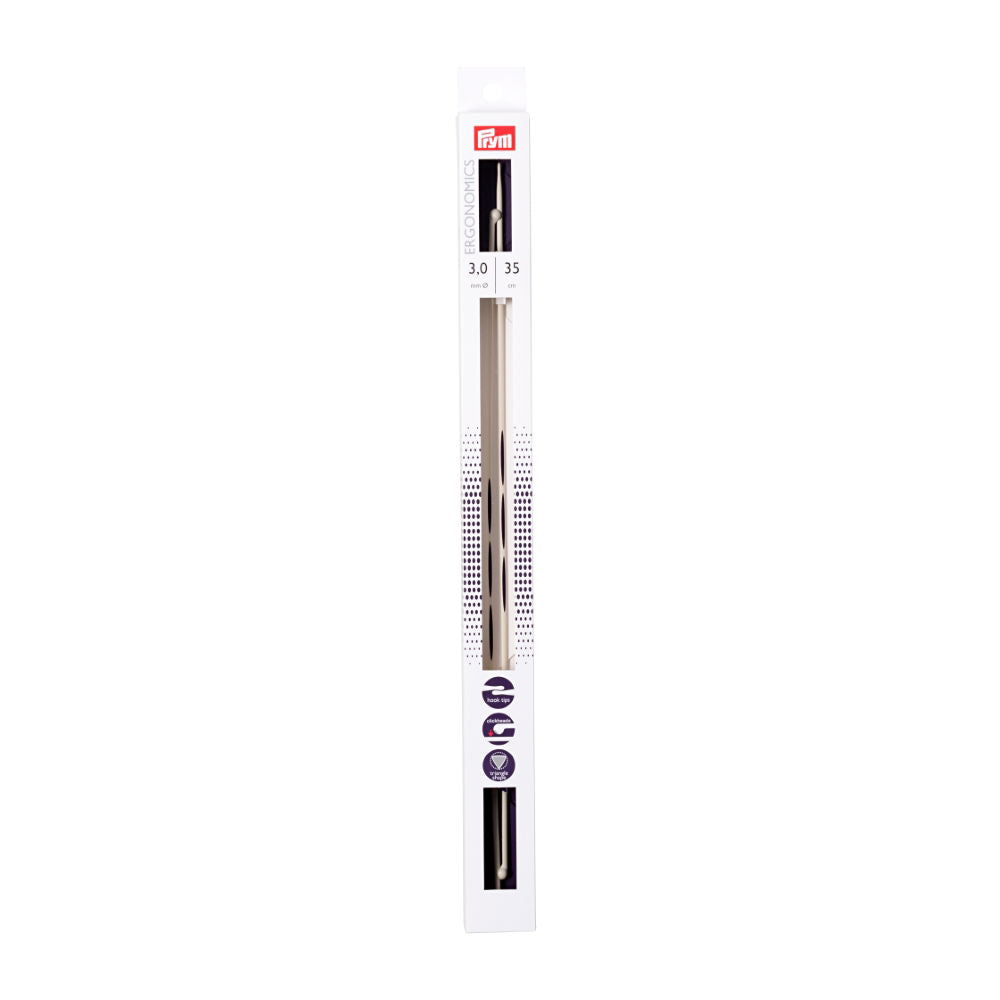 P190352 - PRYM ERGO SINGLE POINT KNIT PINS 35cm X 3.00mm