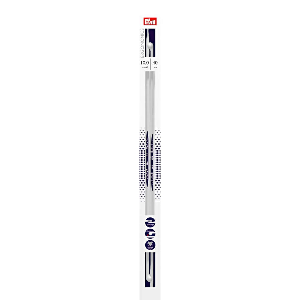 P190413 - PRYM ERGO SINGLE POINT KNIT PINS 40cm X 10.00mm