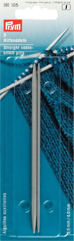 P191105 - Straight cable-stitch pins alum 2.50 + 4.00 mm