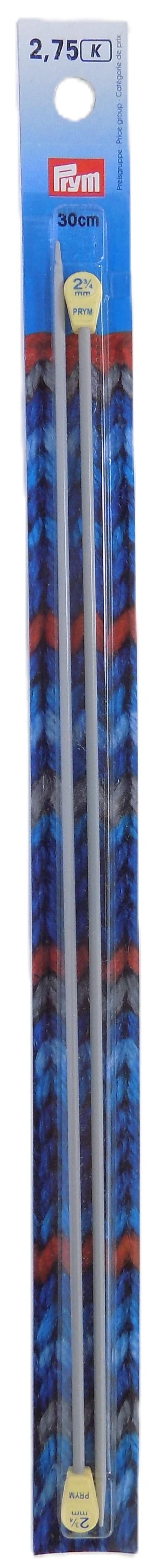P191447  **Single-point Knit pins alu 30cmx2.75mm  pearl grey x 2pcs