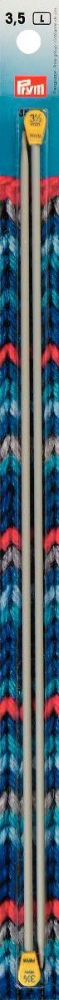 P191464 - Single-point Knit pins aluminium 35cm x 3.50mm pearl grey x 2pc