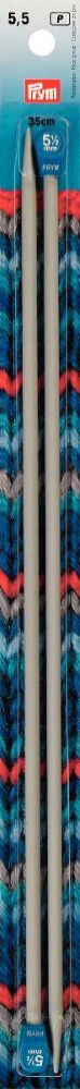 P191468 - Single-point Knit pins aluminium 35cm x 5.50mm pearl grey x 2pc