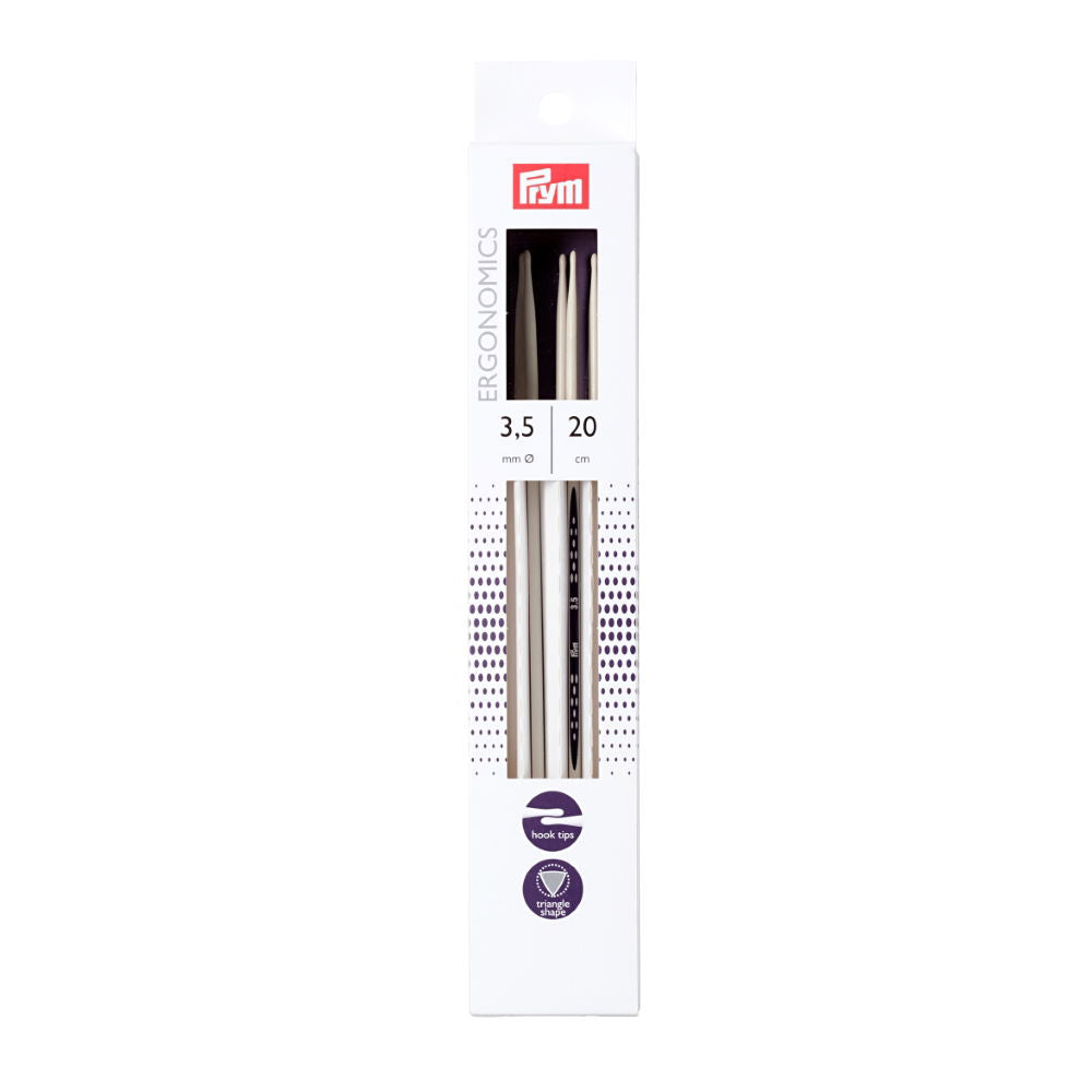 P194203 - PRYM ERGO DOUBLE POINT KNIT PINS 20cm X 3.5mm
