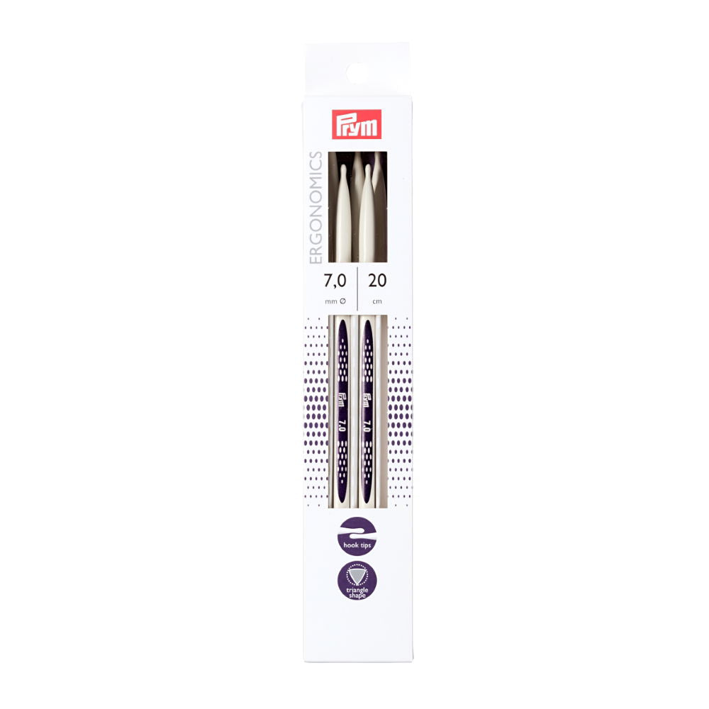 P194209 - PRYM ERGO DOUBLE POINT KNIT PINS 20cm X 7mm
