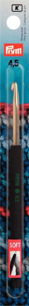 P195177 - Crochet Hook (Wool) Soft aluminium 14cmx4.50mm x 1pc silver
