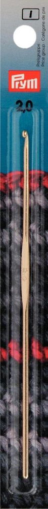 P195181 - CROCHET HOOKS FOR WOOL W/O HANDLE ALU 14cm 2.00mm X 1PC