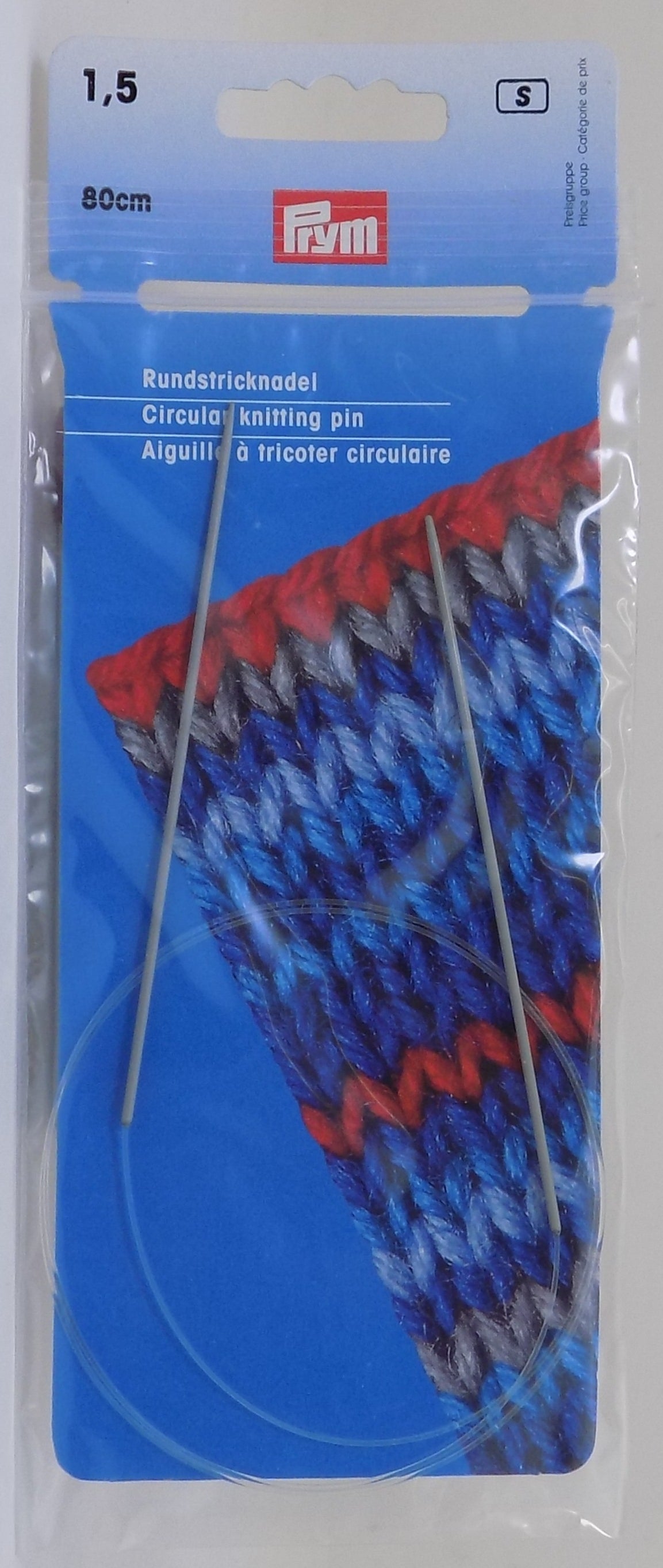 P211189 - Circular Knitting pin aluminium 80cm x 1.50mm x 1pc grey