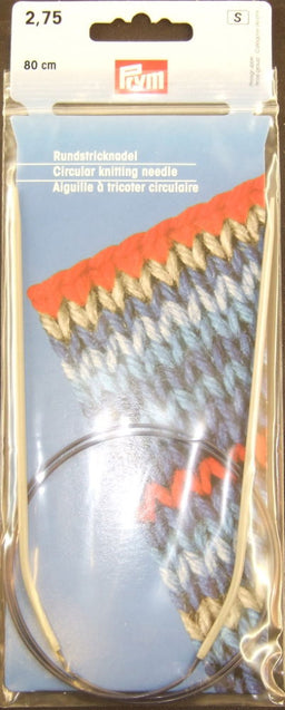 P211229 - Circular Knitting pin aluminium 80cm x 2.75mm x 1pc grey