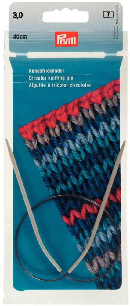 P211230 - Circular Knitting pin aluminium 40cm x 3.00mm x 1pc grey