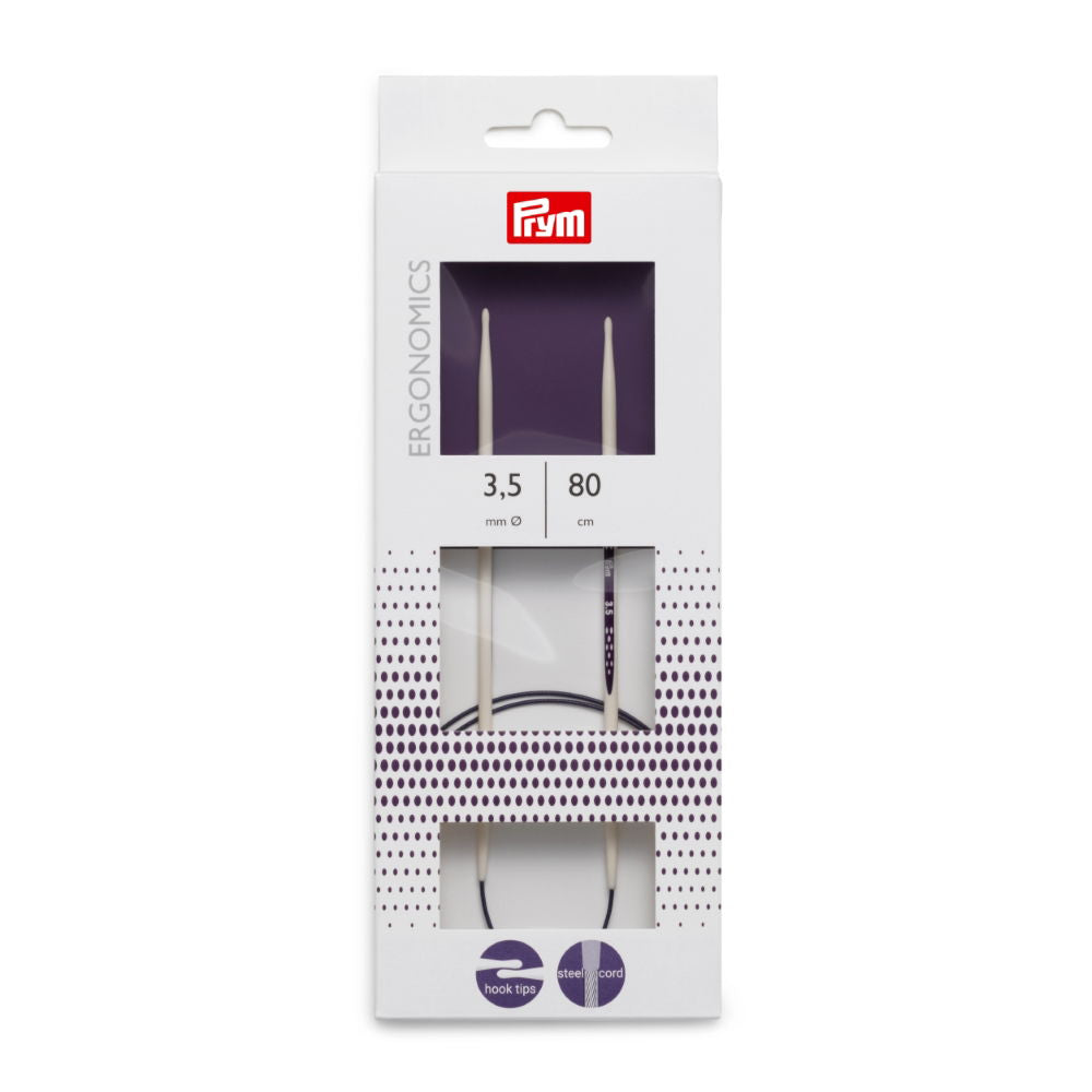 P215803 - PRYM ERGO CIRC KNIT PINS 80cm X 3.5mm