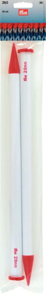 P218235 - Single-point Knitting pin plastic 40cm x 20mm 2pc grey