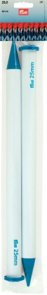 P218236 - Single-point Knitting pin plastic 40cm x 25mm x 2pc grey