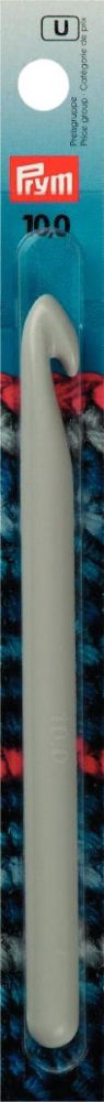 P218503 - Crochet Hooks (Wool) plastic 14cmx10.00mm x 1pc grey