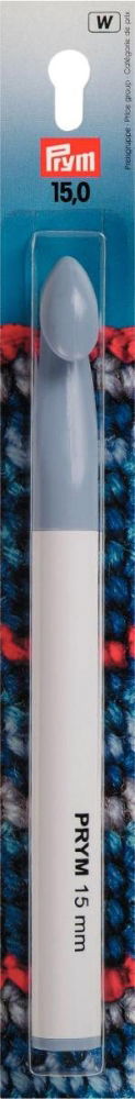 P218506 - Crochet Hooks (Wool) plastic 17cmx15.00mm x 1pc grey