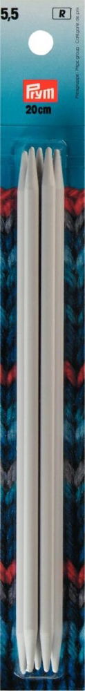 P218643 - Double-point/glove knit pins plastic 20cm x 5.50mm x 5pc