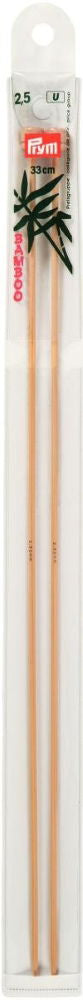 P221123 - Single-point Knit Pins BAMBOO 33cm x 2.50mm x 2pc