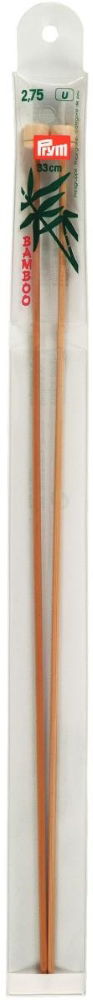 P221124 - Single-point Knit Pins BAMBOO 33cm x  2.75mm x 2pc