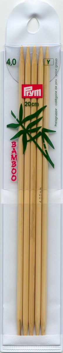 P221214 - PRYM BAMBOO GLOVE DOUBLE POINTED 15CM 4mm X 5PCS
