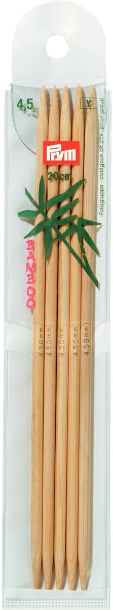 P221215 - PRYM BAMBOO GLOVE DOUBLE POINTED 15CM 4.50mm X 5PCS