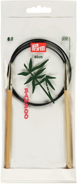 P221510 - Circular Knit Pins BAMBOO 80cm x 6mm x 1pc