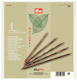 P223805 - **DOUBLE POINTED KNITTING PINS SET NATURAL 20CM X 1SET