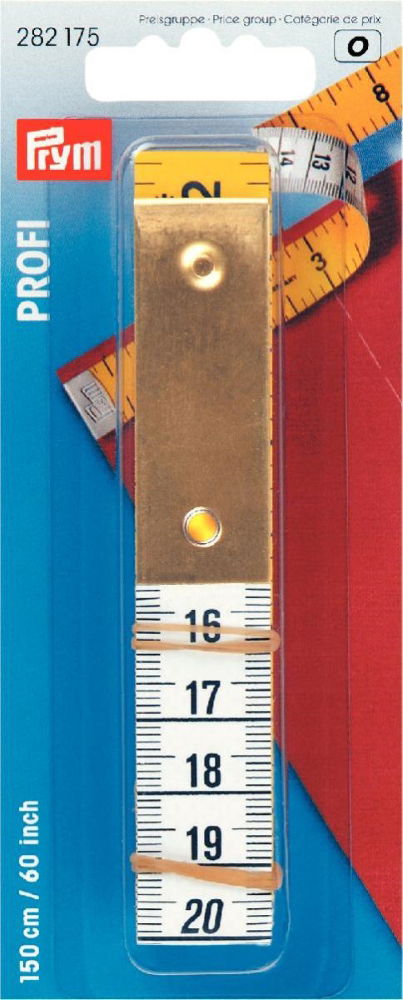 P282175 - Tape Measure Profi metal plate 150cm 60 inch x1pc
