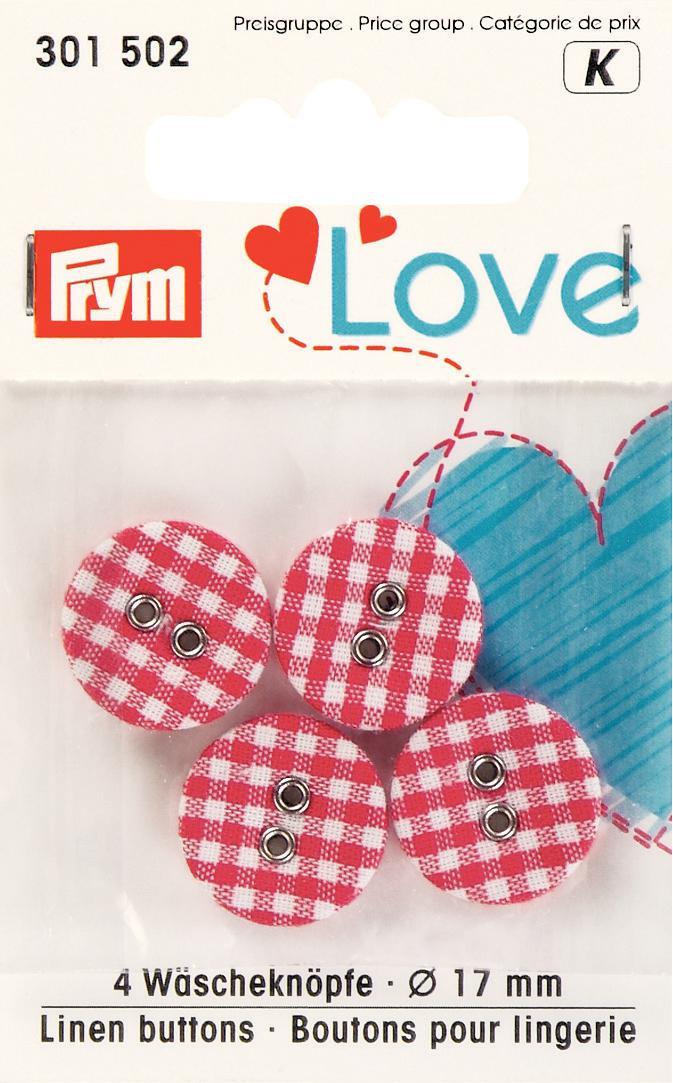 P301502  **Prym Love Linen buttons 17mm red x 4pc (Copy)