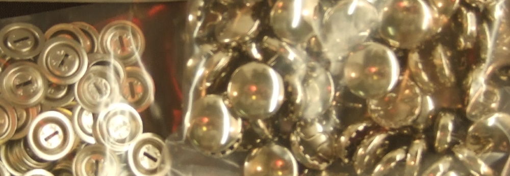 P323118 - Cover Button brass silver 11mm without tool x 100pc