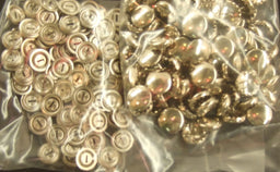 P323119 - Cover Button brass silver col 15mm without tool x 100pc