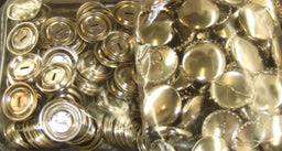 P323121 - Cover Buttons brass silver col 23mm without tool x 100pc