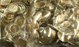 P323123 - Cover Buttons brass silver 38mm without tool x 100pc