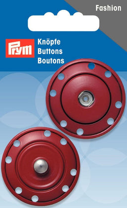 P341833 - Sew-on snap fastener 35mm dark red x 1pc