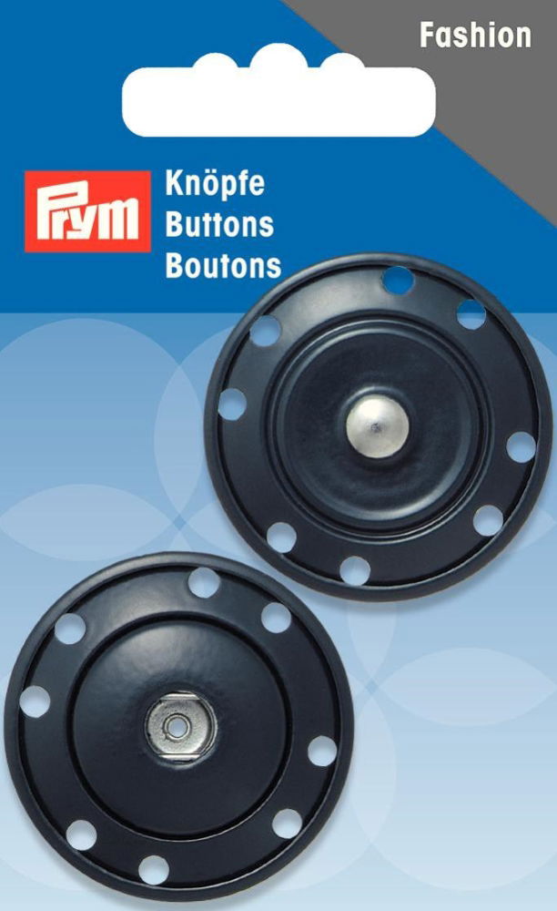 P341837 - Sew-on snap fastener 35mm dark blue x 1pc