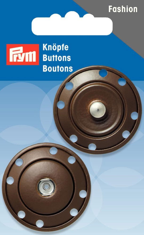 P341841 - Sew-on snap fastener 35mm brown x 1pc
