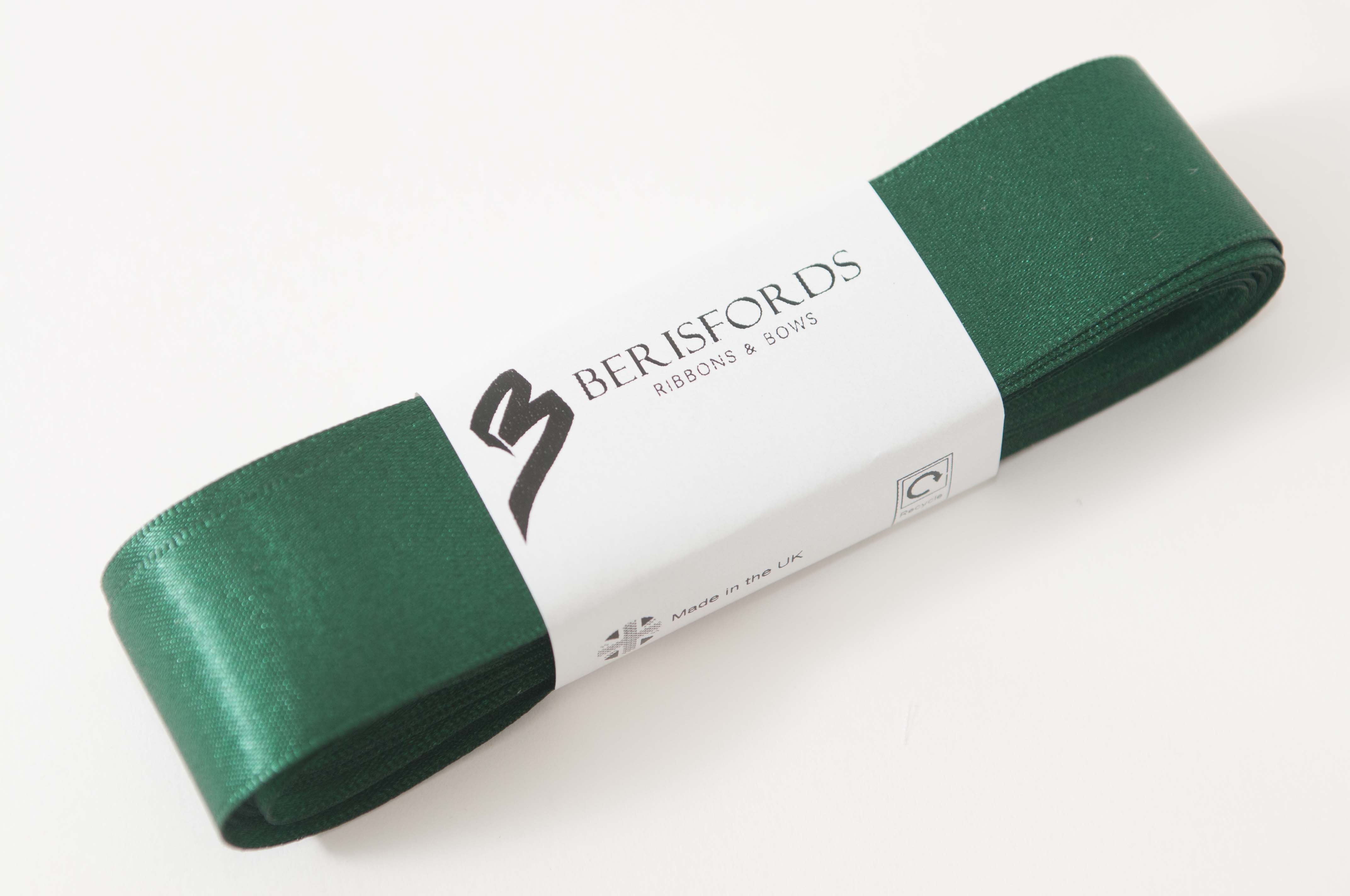 P3501-25-969 - BERISFORD DOUB SATIN 25mm 969 FOREST GREEN HANK