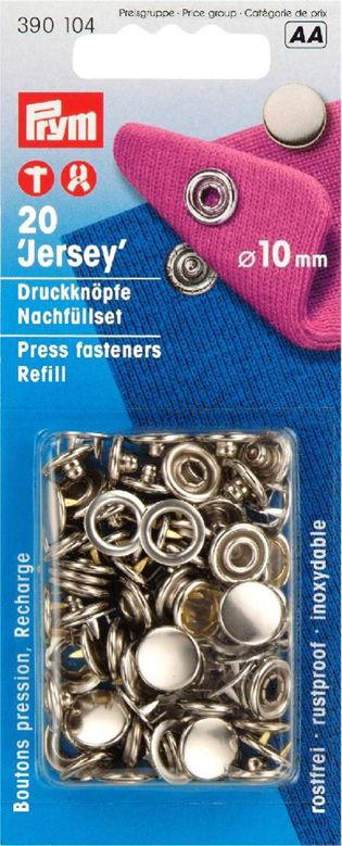 P390104 - Refill Pack brass for 390120 gl.cap silver col 10mm x 20pc