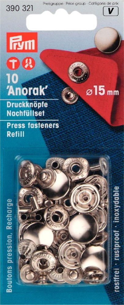 P390321 - REFILL PACKS BRASS FOR 390301 15mm SILVER