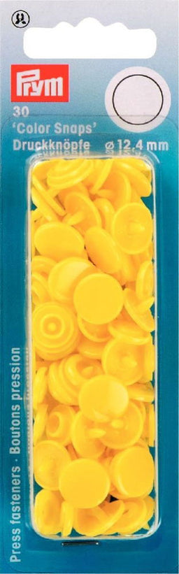 P393107 - Non-sew Colour Snaps 12.4mm diameter light yellow x 30pc