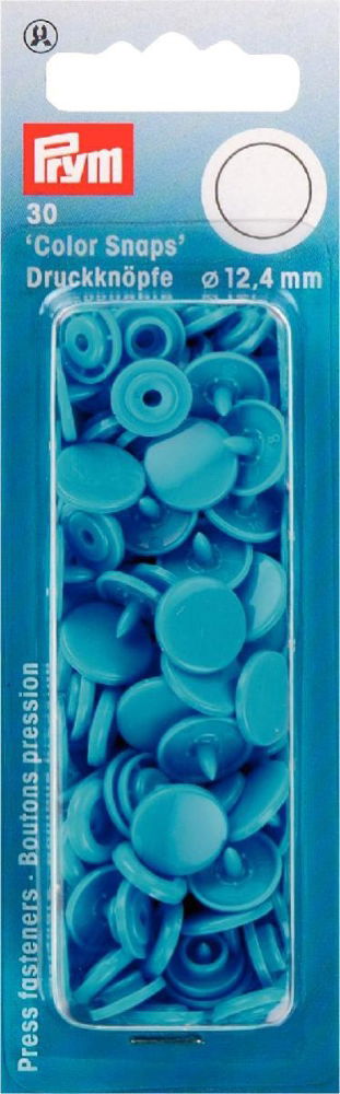P393108 - Non-sew Colour Snaps 12.4mm diameter steel blue x 30pc