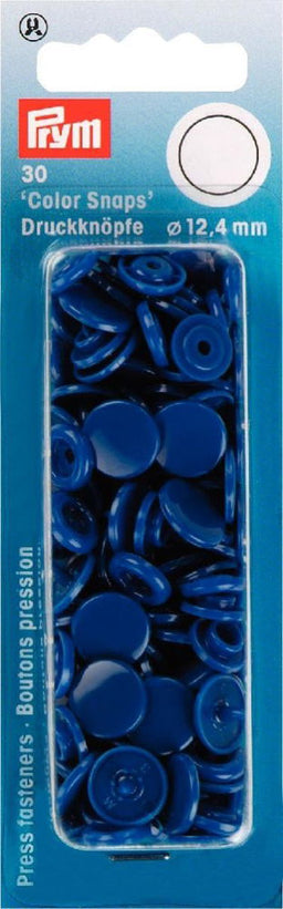 P393116 - Non-sew Colour Snaps 12.4mm diameter royal blue x 30pc