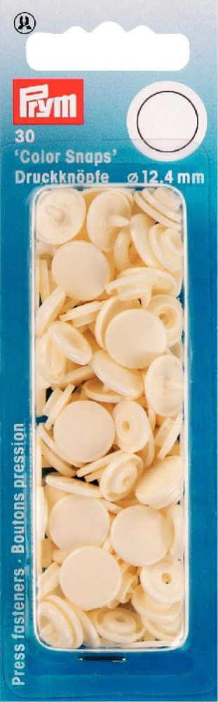 P393122 - Non-sew Colour Snaps 12.4mm diameter pearl x 30pc