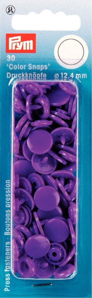 P393141 - Non-sew Colour Snaps 12.4mm diameter lilac x 30pc