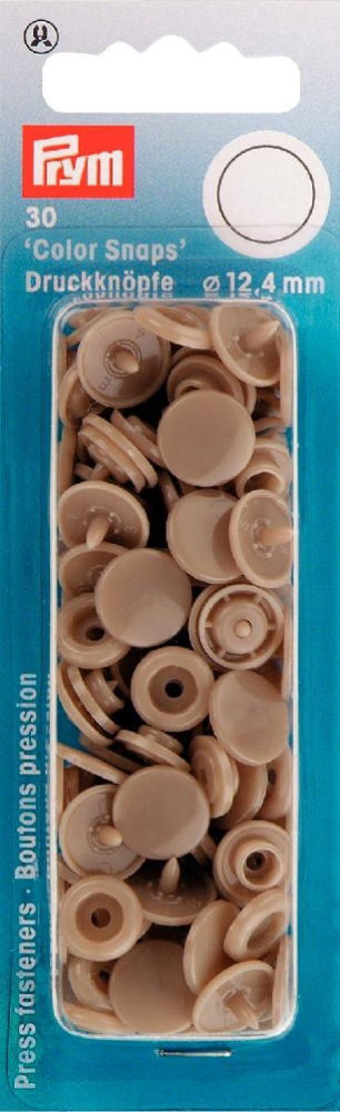 P393142 - Non-sew Colour Snaps 12.4mm diameter champagne x 30pc
