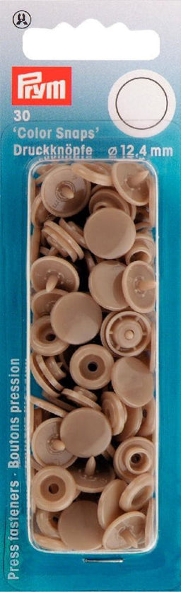 P393142 - Non-sew Colour Snaps 12.4mm diameter champagne x 30pc