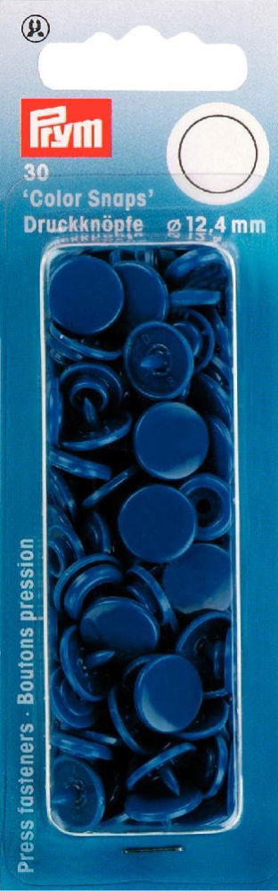 P393158 - Non-sew Colour Snaps 12.4mm diameter blue x 30pc